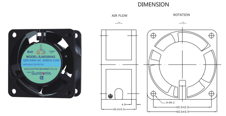 臺灣三巨SJ6030HA2-AC軸流電機(jī)